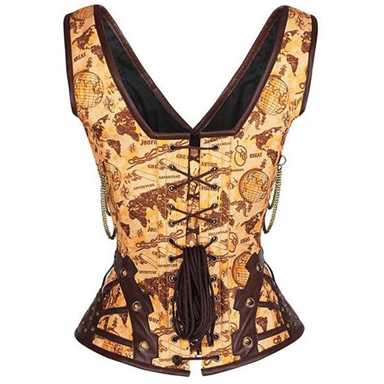 Gothic Corset Steampunk Bustier Top for Women - Perfect for Photography and Cosplay - Coscosmos