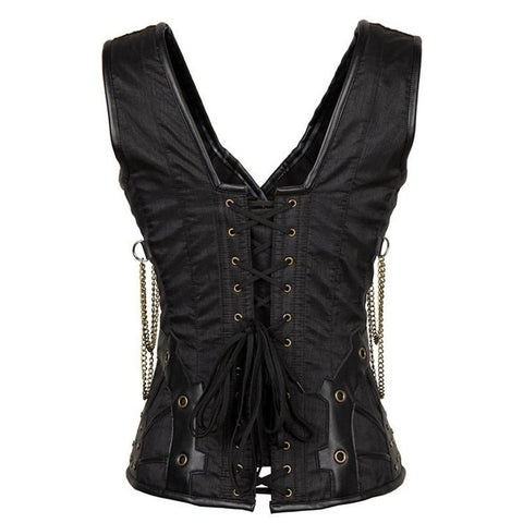 Gothic Corset Steampunk Bustier Top for Women - Perfect for Photography and Cosplay - Coscosmos