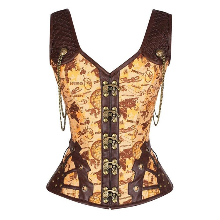 Gothic Corset Steampunk Bustier Top for Women - Perfect for Photography and Cosplay - Coscosmos