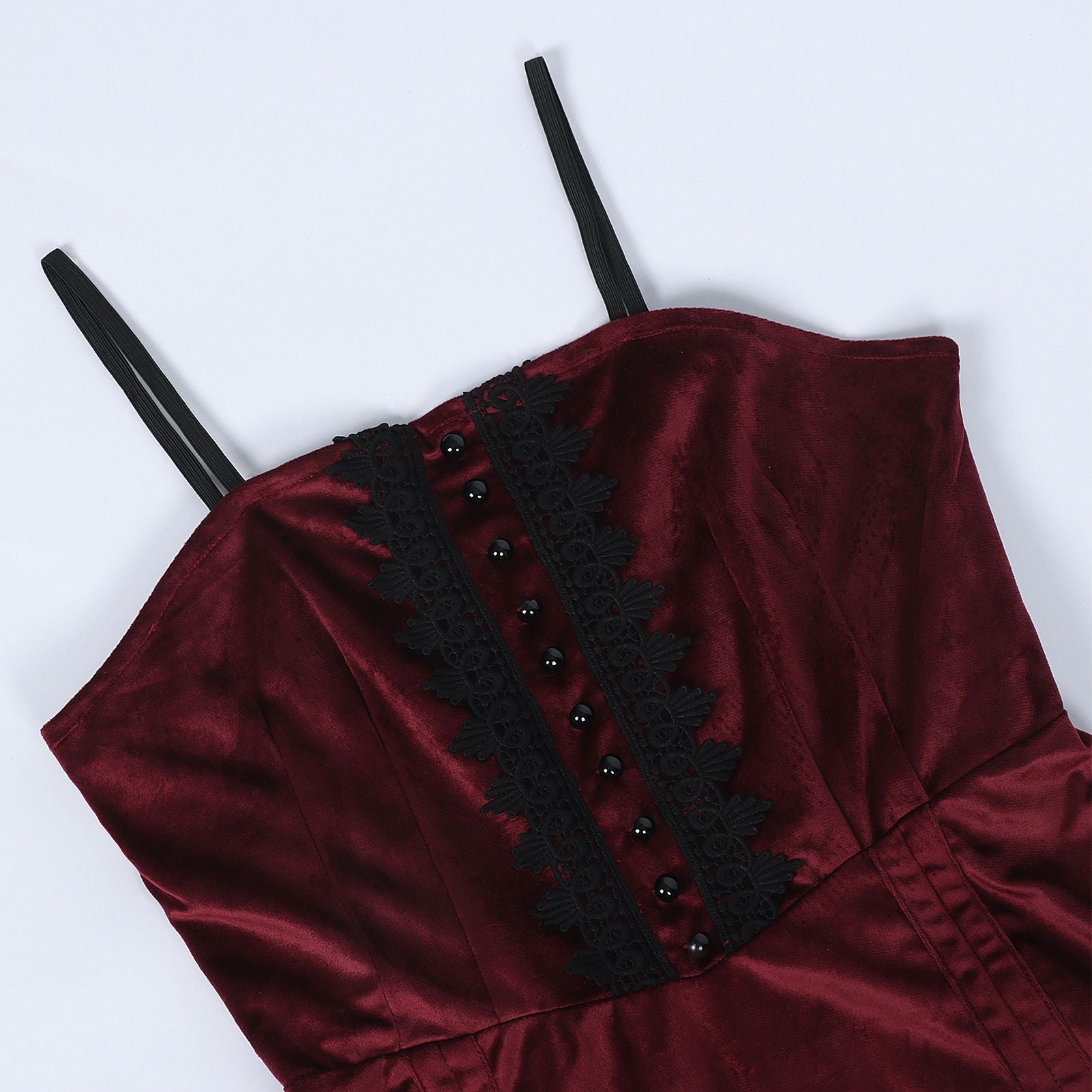 Gothic Dark Fantasy Vampire Duchess Cosplay Costume for Halloween Party Role Play - Coscosmos