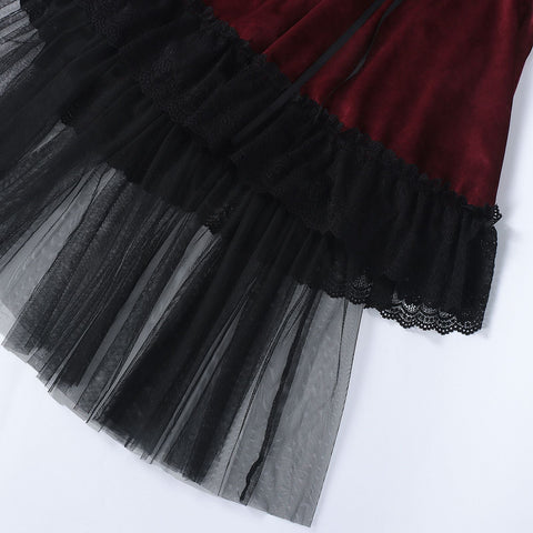 Gothic Dark Fantasy Vampire Duchess Cosplay Costume for Halloween Party Role Play - Coscosmos