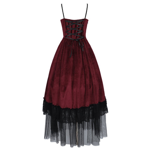 Gothic Dark Fantasy Vampire Duchess Cosplay Costume for Halloween Party Role Play - Coscosmos