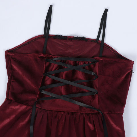 Gothic Dark Fantasy Vampire Duchess Cosplay Costume for Halloween Party Role Play - Coscosmos