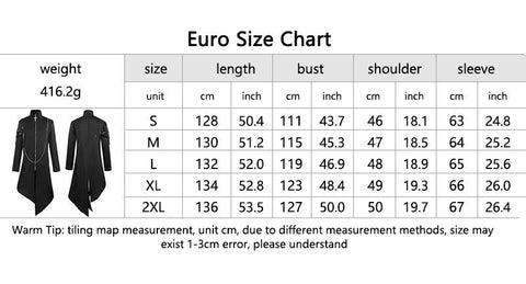 Gothic Medieval Tailcoat for Men - Perfect for Halloween and Cosplay - Coscosmos