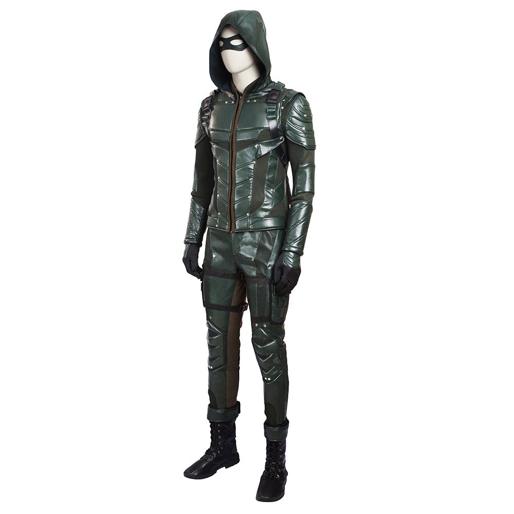 Green Arrow Season 5 Oliver Queen Cosplay Costume - High Quality TV Series Outfit - Coscosmos