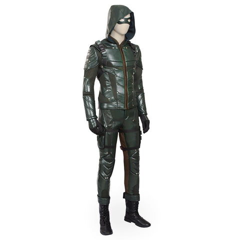 Green Arrow Season 5 Oliver Queen Cosplay Costume - High Quality TV Series Outfit - Coscosmos