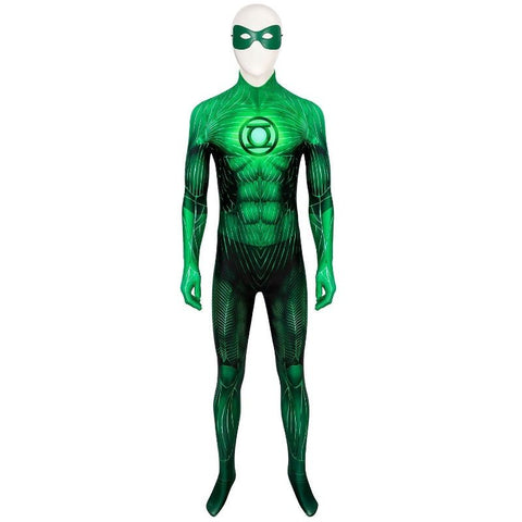 Green Lantern Hal Jordan Printed Jumpsuit Cosplay Costume for Halloween - Coscosmos