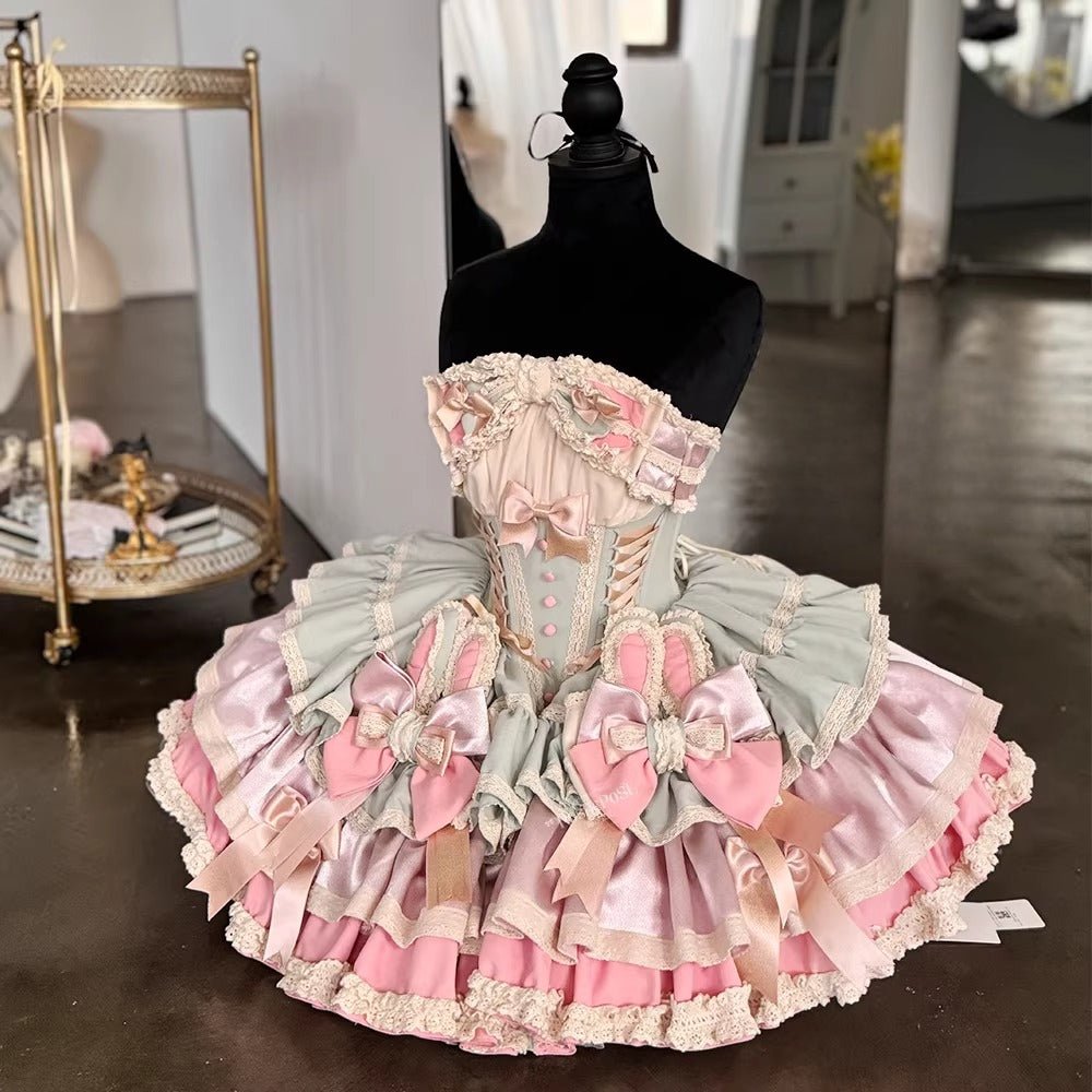 Green,Pink Rabbit Off - the - Shoulder Feather Sequin Mini Dress - Elegant Mesh Tube Top Gown for Birthday Party, Performance Costume & Celebrity Stage Wear - Coscosmos