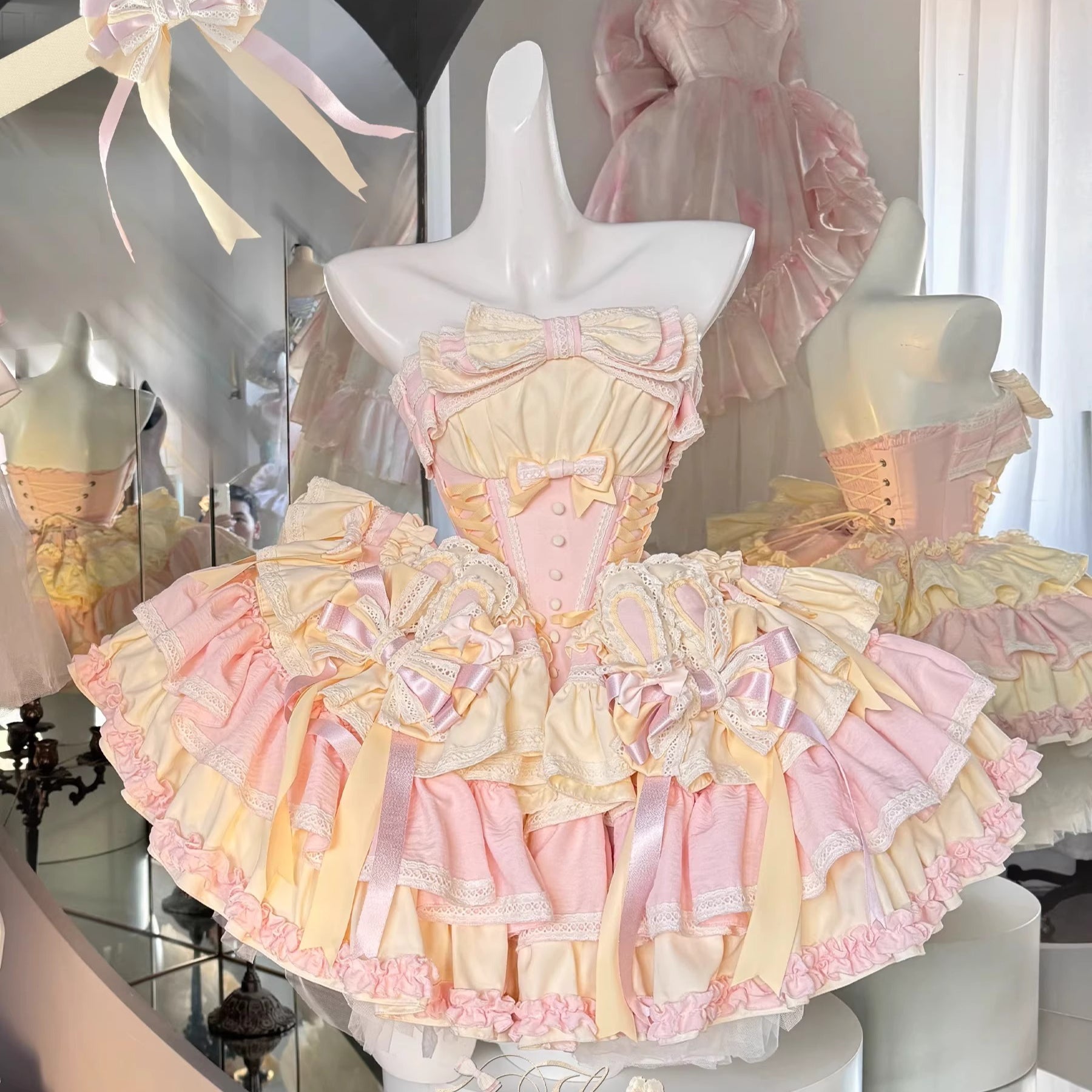 Green,Pink Rabbit Off - the - Shoulder Feather Sequin Mini Dress - Elegant Mesh Tube Top Gown for Birthday Party, Performance Costume & Celebrity Stage Wear - Coscosmos