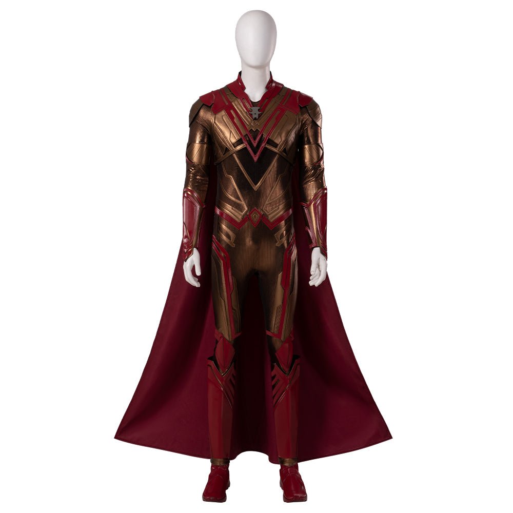 Guardians of the Galaxy 3 Adam Warlock Cosplay Costume - Printed Jumpsuit with Red Everak Armor for Men - Coscosmos