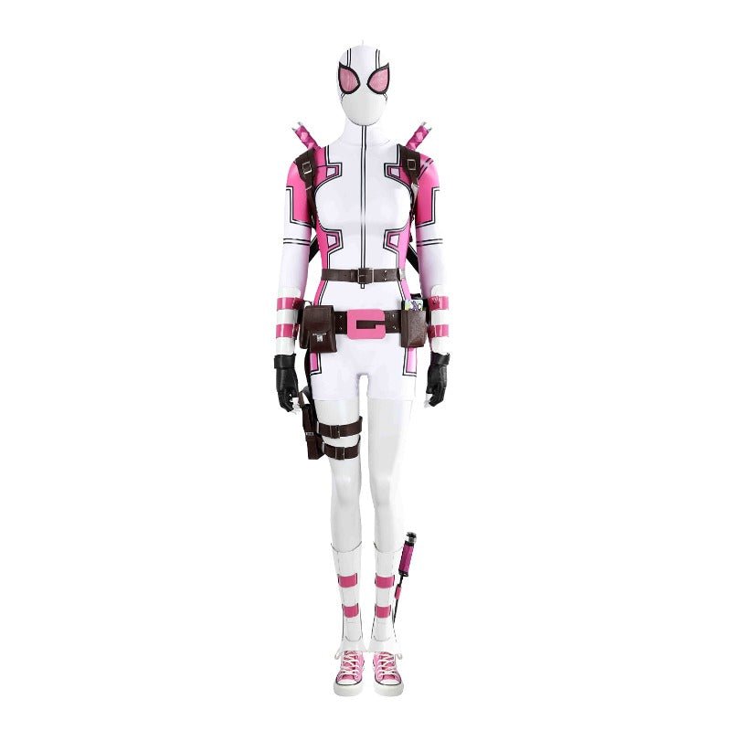 Gwenpool Cosplay Costume Comic Gwen Poole Halloween Suit for Women and Men - Coscosmos