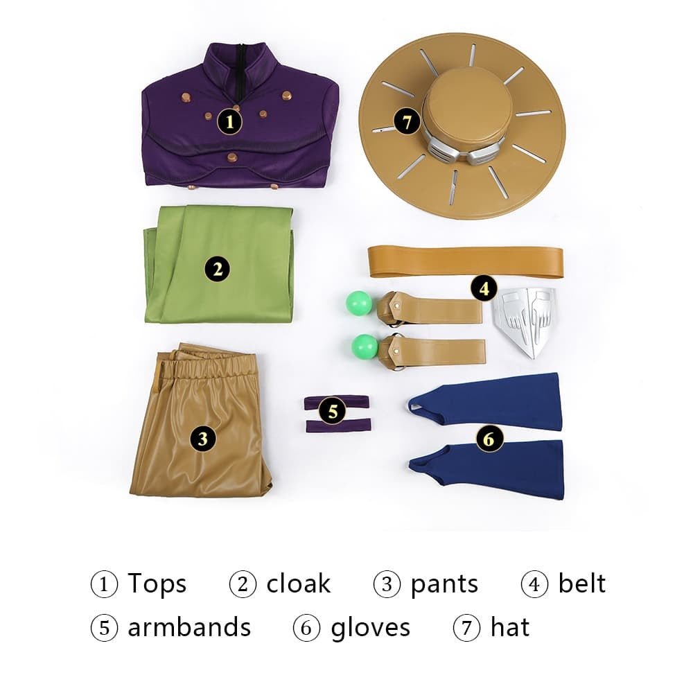 Gyro Zeppeli Cosplay Costume JoJo’s Bizarre Adventure Steel Ball Run Anime Outfit - Coscosmos