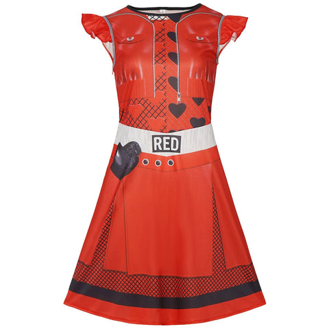 Halloween Descendants 4 Red Princess Dress Cosplay Costume - Coscosmos