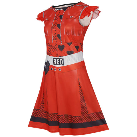 Halloween Descendants 4 Red Princess Dress Cosplay Costume - Coscosmos