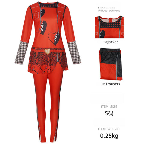 Halloween Descendants 4 Red Princess Dress Cosplay Costume - Coscosmos