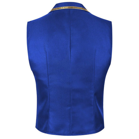 Halloween European and American Medieval Single - Breasted Vest Retro Men's Formal Dress Gold - Edged Vest - Coscosmos