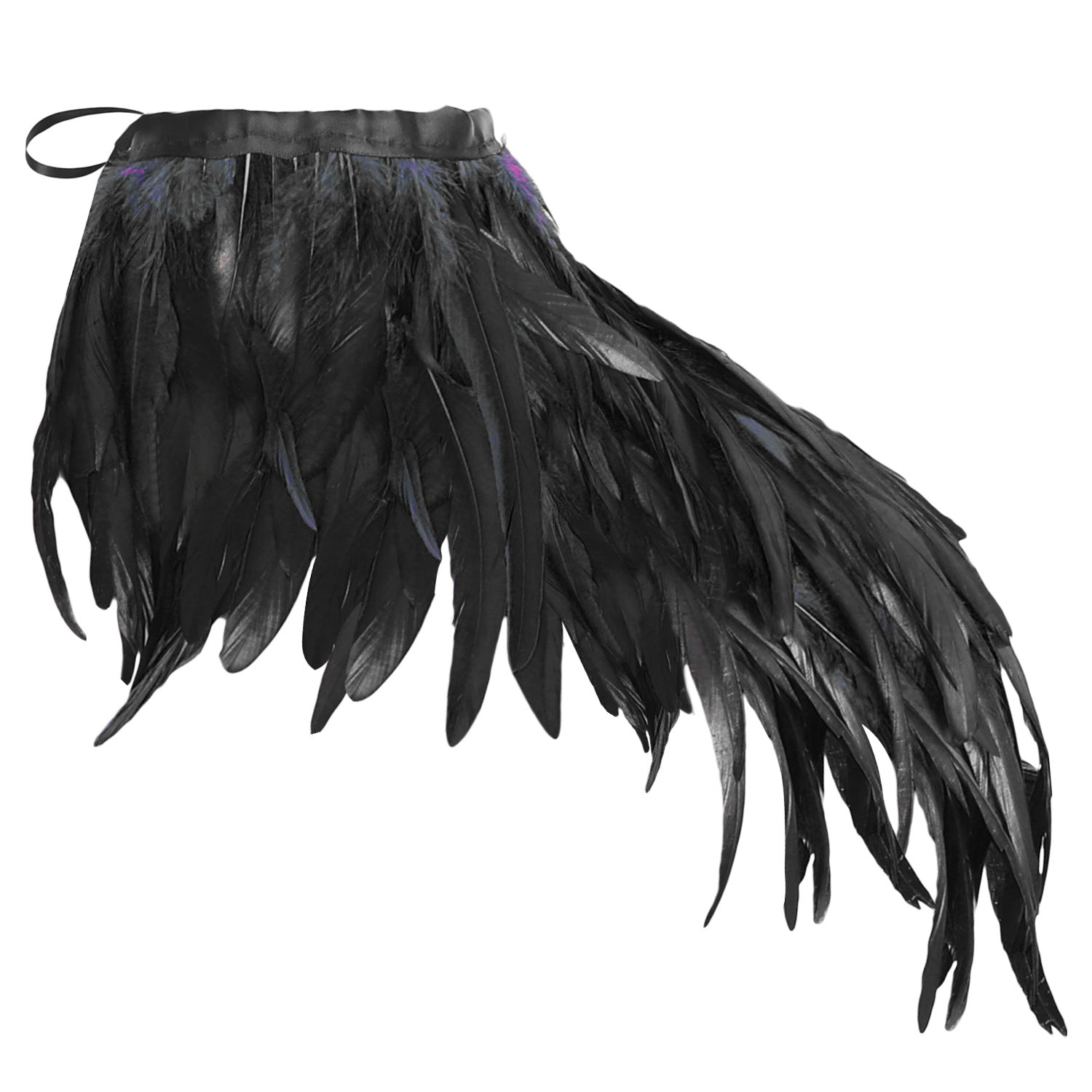 Halloween Feather Cape Cloak Costume Accessory for Cosplay and Parties - Coscosmos