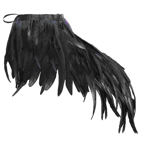 Halloween Feather Cape Cloak Costume Accessory for Cosplay and Parties - Coscosmos