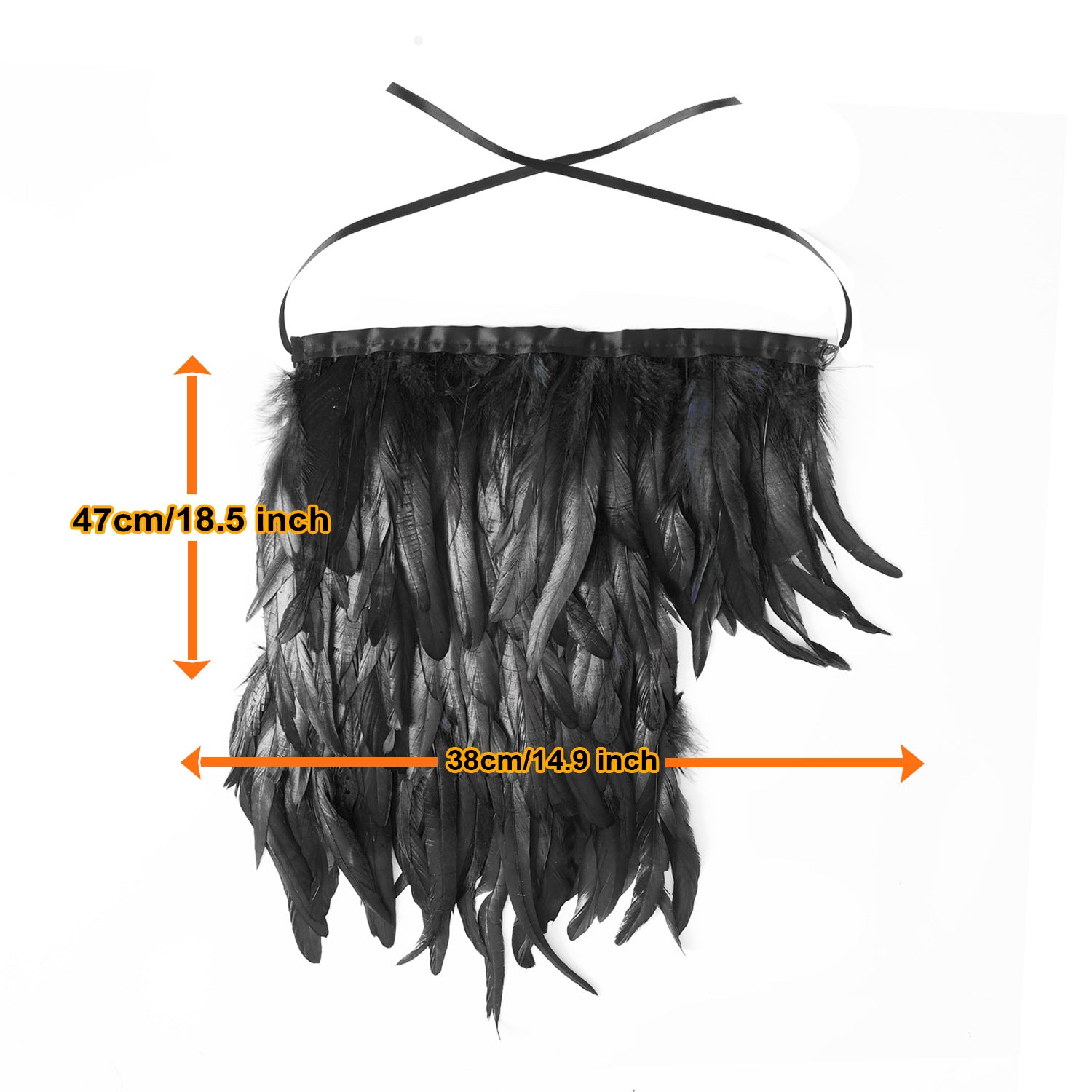 Halloween Feather Cape Cloak Costume Accessory for Cosplay and Parties - Coscosmos