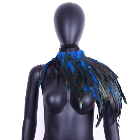 Halloween Feather Cape Cloak Costume Accessory for Cosplay and Parties - Coscosmos