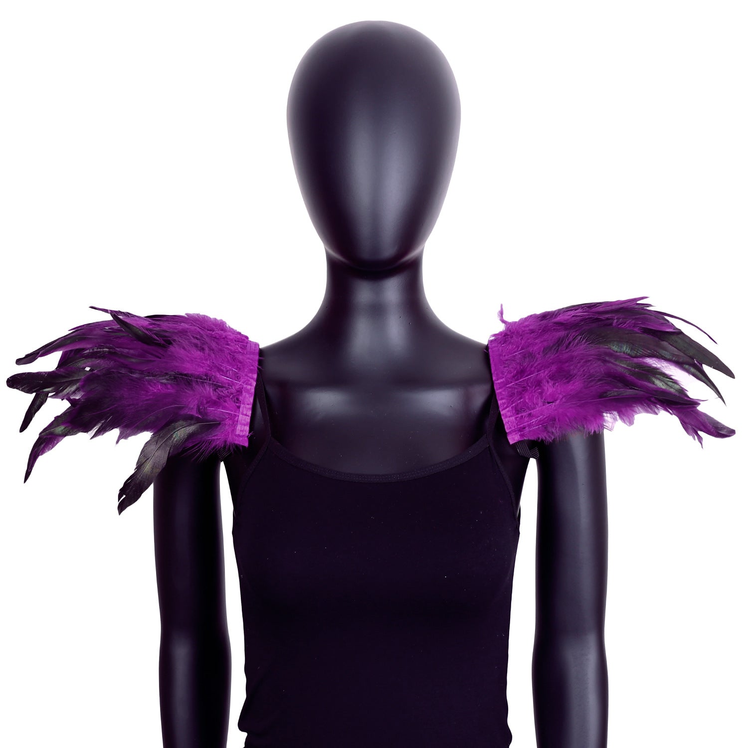 Halloween Feather Shoulder Cape Gothic Role - Play Accessory for Cosplay - Coscosmos