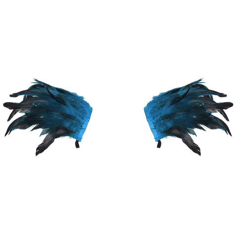 Halloween Feather Shoulder Cape Gothic Role - Play Accessory for Cosplay - Coscosmos