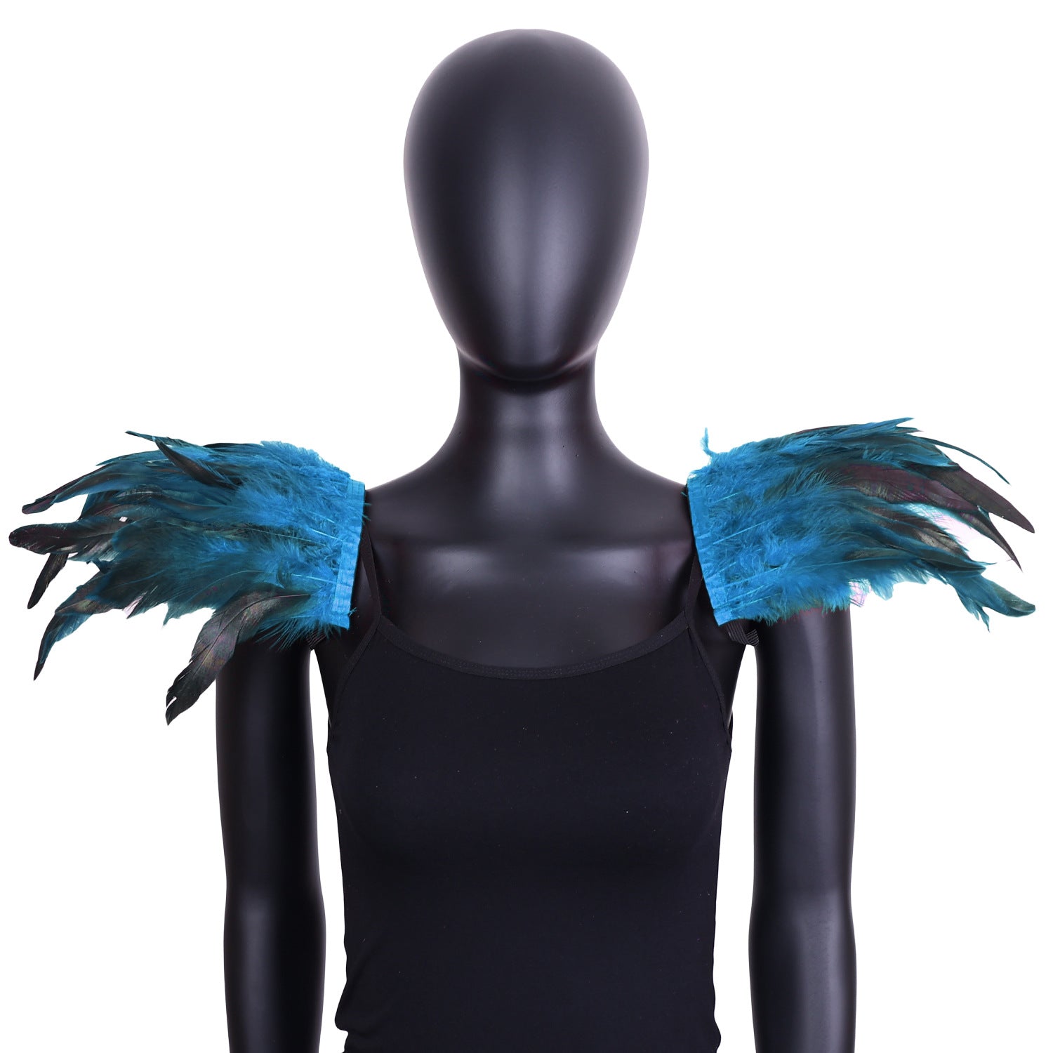 Halloween Feather Shoulder Cape Gothic Role - Play Accessory for Cosplay - Coscosmos