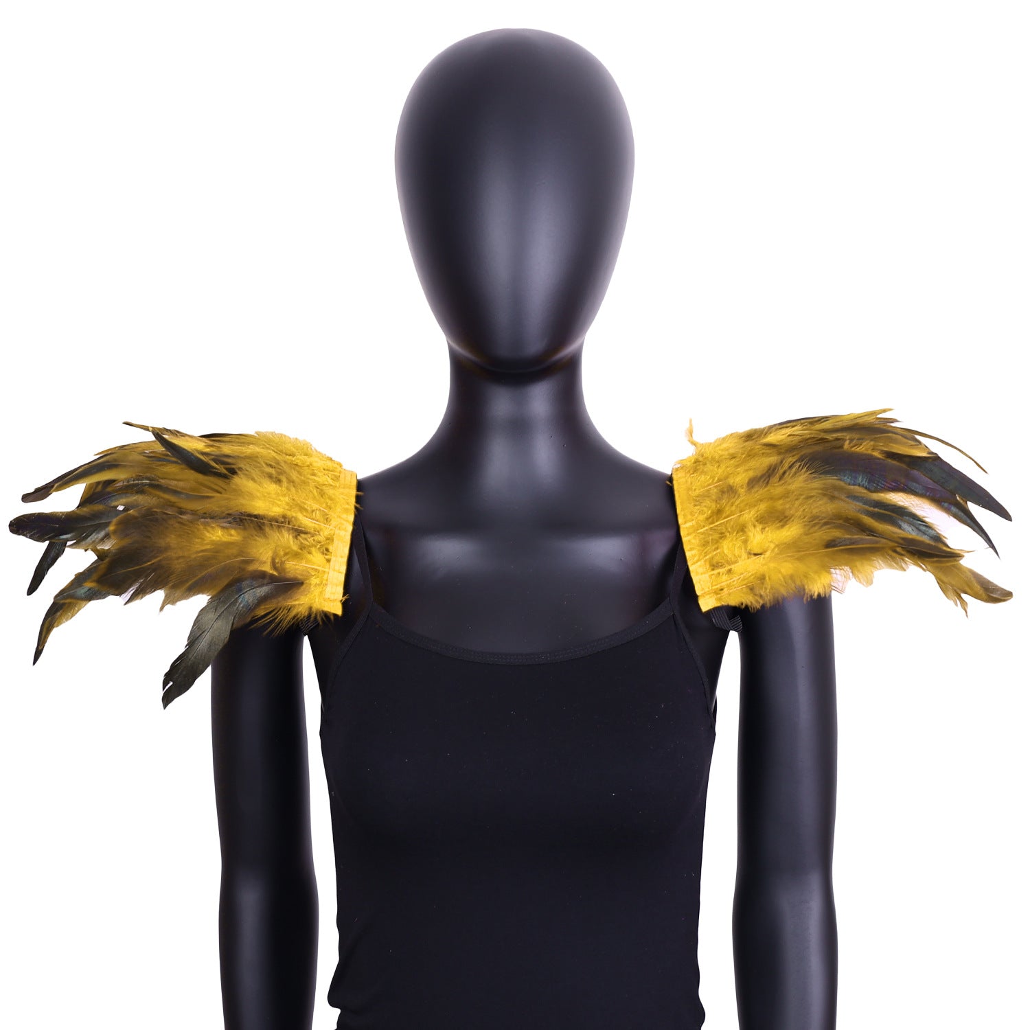 Halloween Feather Shoulder Cape Gothic Role - Play Accessory for Cosplay - Coscosmos