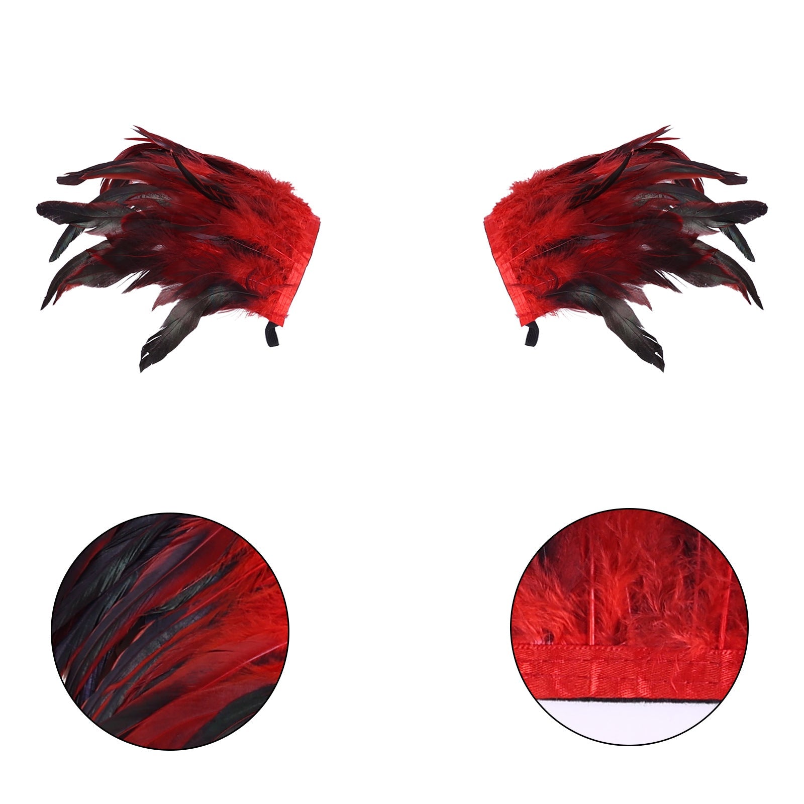 Halloween Feather Shoulder Cape Gothic Role - Play Accessory for Cosplay - Coscosmos