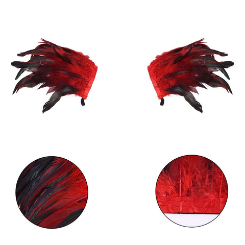 Halloween Feather Shoulder Cape Gothic Role - Play Accessory for Cosplay - Coscosmos