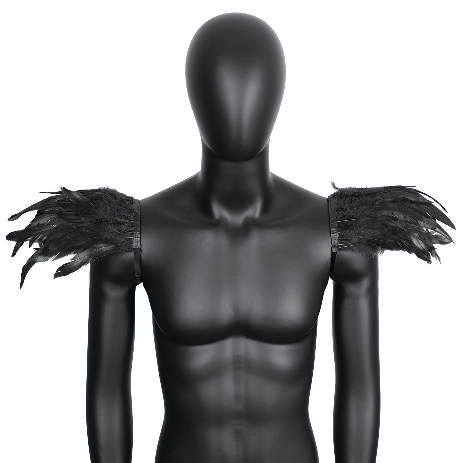 Halloween Feather Shoulder Cape Gothic Role - Play Accessory for Cosplay - Coscosmos