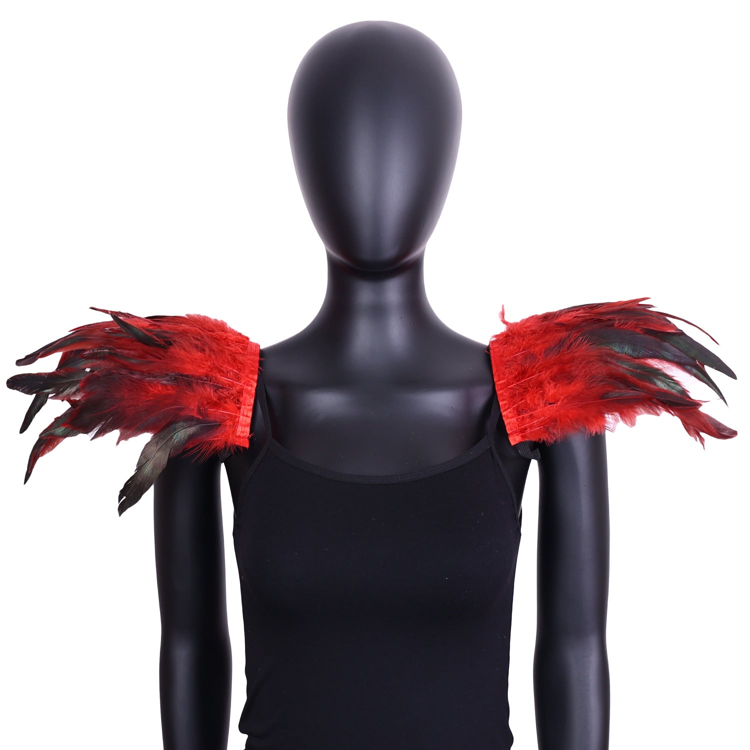 Halloween Feather Shoulder Cape Gothic Role - Play Accessory for Cosplay - Coscosmos