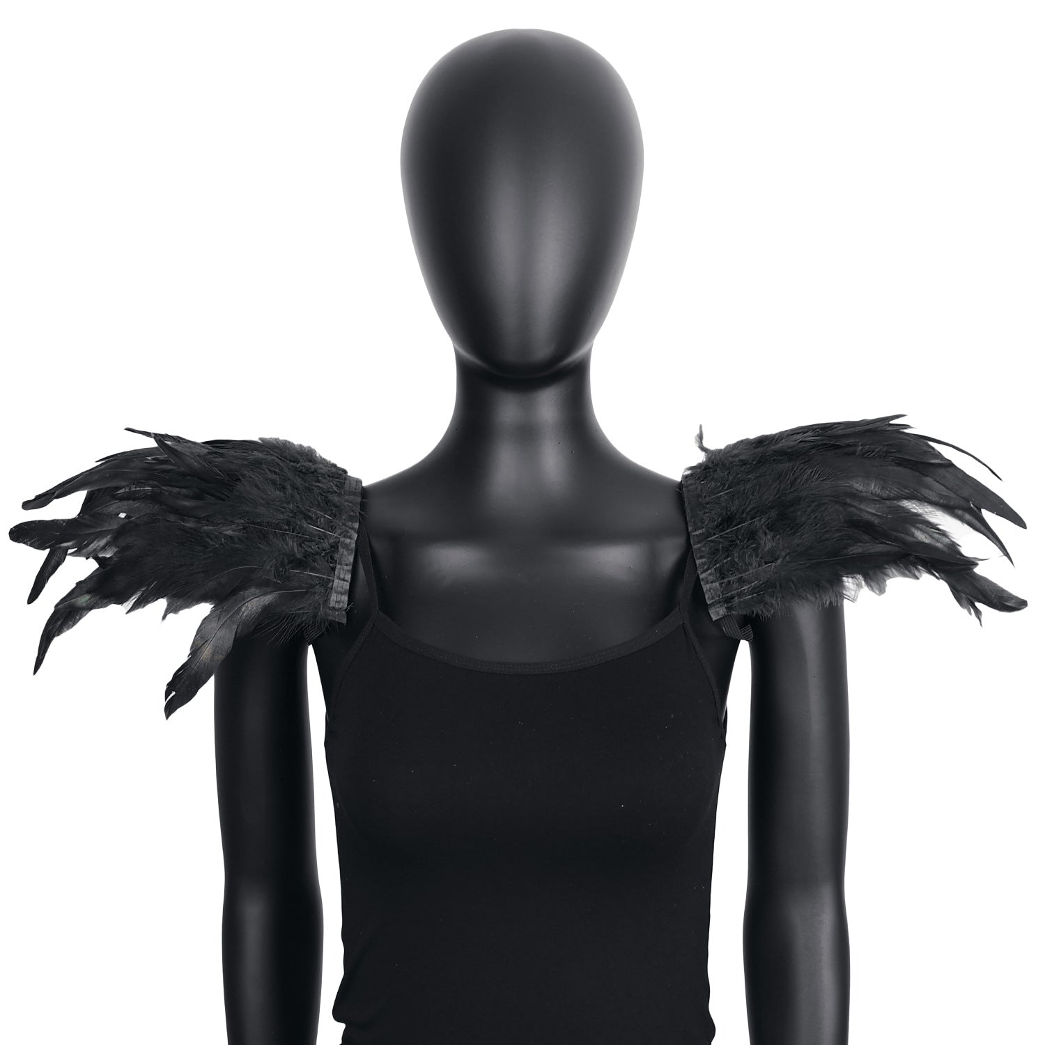 Halloween Feather Shoulder Cape Gothic Role - Play Accessory for Cosplay - Coscosmos