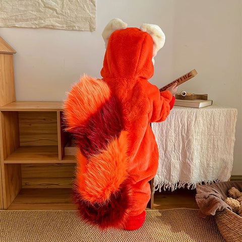 Halloween Kids Costume Lina Belle Little Bear Mei Mei Jumpsuit Fox Tail Cosplay Outfit - Coscosmos