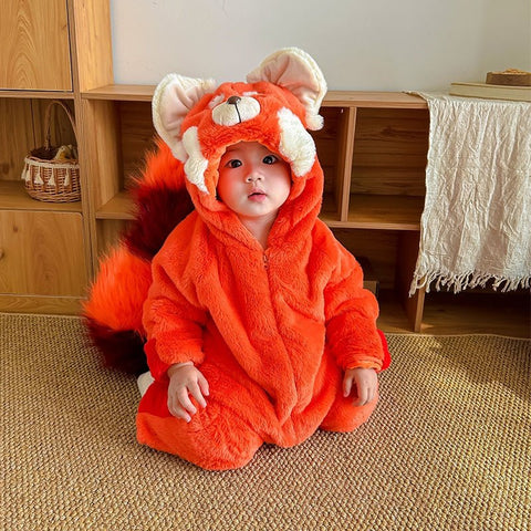 Halloween Kids Costume Lina Belle Little Bear Mei Mei Jumpsuit Fox Tail Cosplay Outfit - Coscosmos
