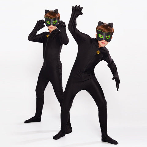Halloween Ladybug & Cat Noir Costume for Kids - Adorable Ladybug Onesie - Coscosmos