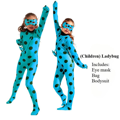 Halloween Ladybug & Cat Noir Costume for Kids - Adorable Ladybug Onesie - Coscosmos