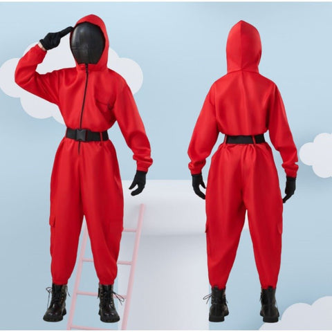 Halloween Paper Money House Dali Kids Jumpsuit Movie Cosplay Outfit - Coscosmos