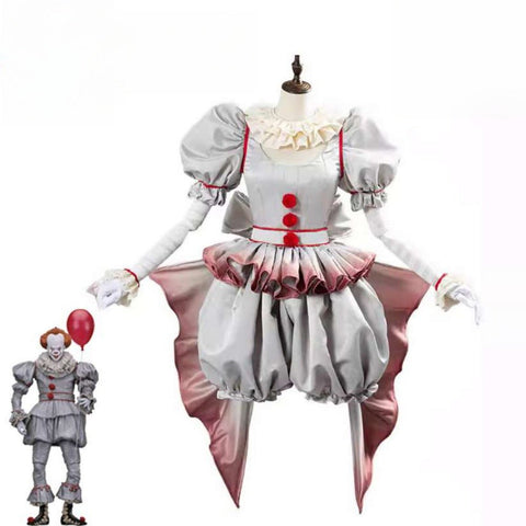 Halloween Pennywise Cosplay Costume - IT Chapter Two Clown Outfit - Coscosmos