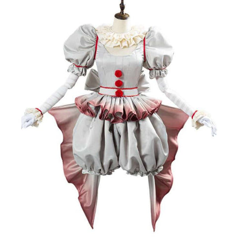 Halloween Pennywise Cosplay Costume - IT Chapter Two Clown Outfit - Coscosmos
