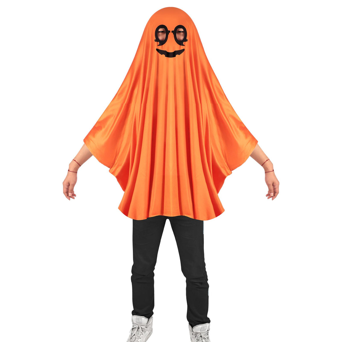 Halloween Pumpkin Ghost Cloak Cosplay Costume for Kids and Adults - Coscosmos