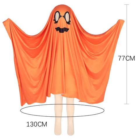 Halloween Pumpkin Ghost Cloak Cosplay Costume for Kids and Adults - Coscosmos