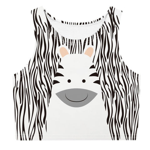 Harajuku Kawaii 3D Print Gradient Crop Top – Stretchy & Stylish - Coscosmos