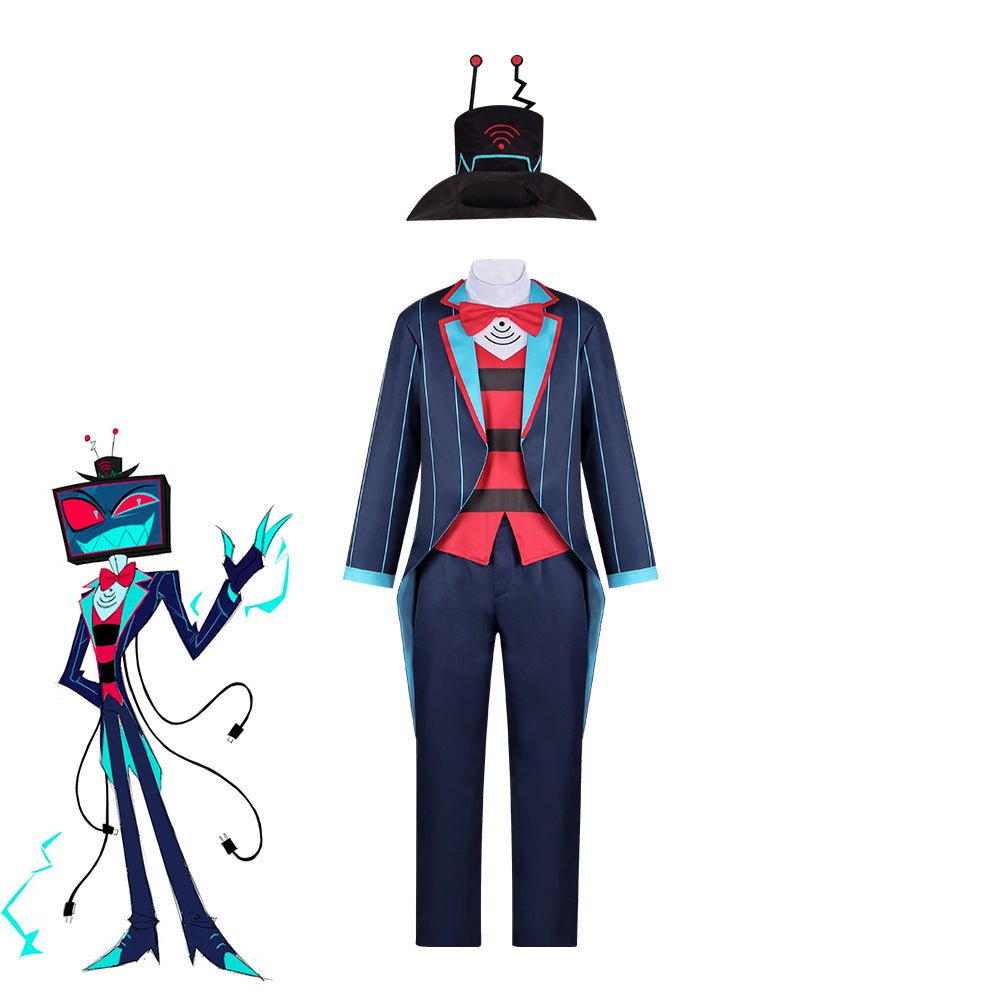 Hazbin Hotel Vox Cosplay Costume - Full Set TV Demon Suit for Halloween Role Play - Coscosmos
