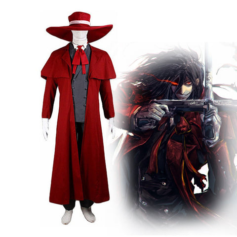 Hellsing Alucard Cosplay Costume Set – Premium Royal Order of Protestant Knights Outfit for Anime Cosplayers, Halloween, and Stage Performance - Coscosmos