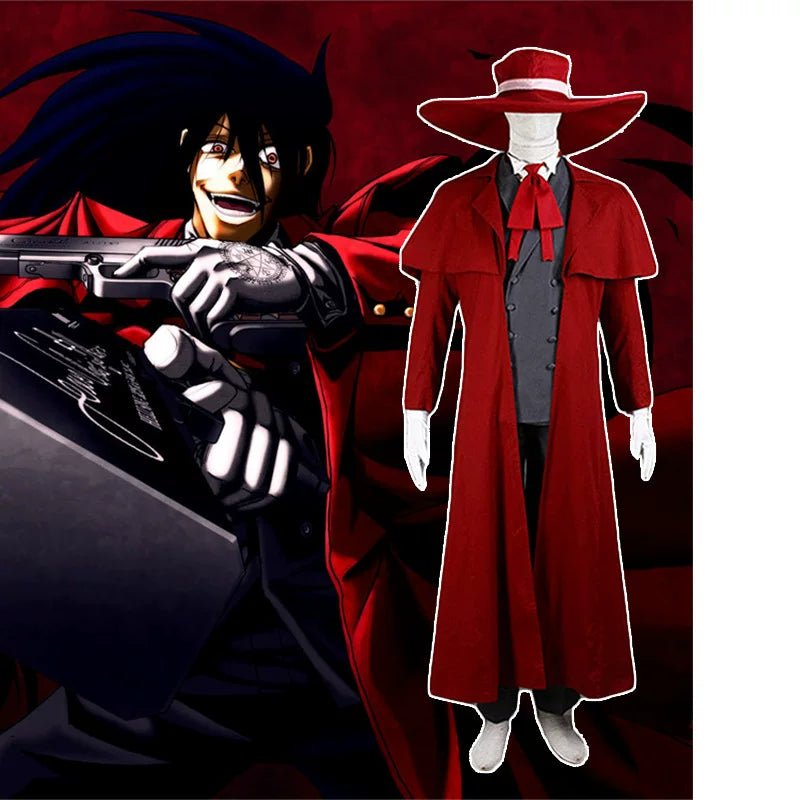 Hellsing Alucard Cosplay Costume Set – Premium Royal Order of Protestant Knights Outfit for Anime Cosplayers, Halloween, and Stage Performance - Coscosmos