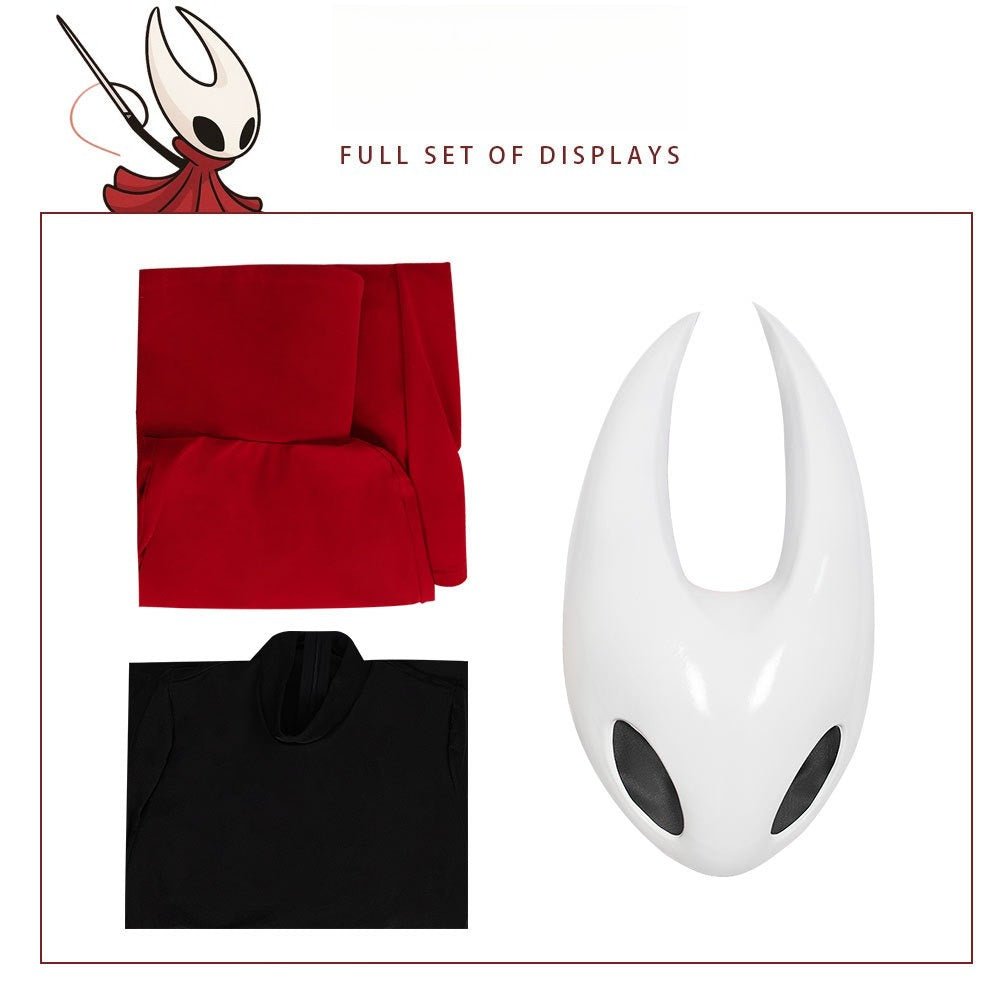 Hollow Knight: Hornet Cosplay Costume - Red Silk Song Game Halloween Outfit Full Set - Coscosmos