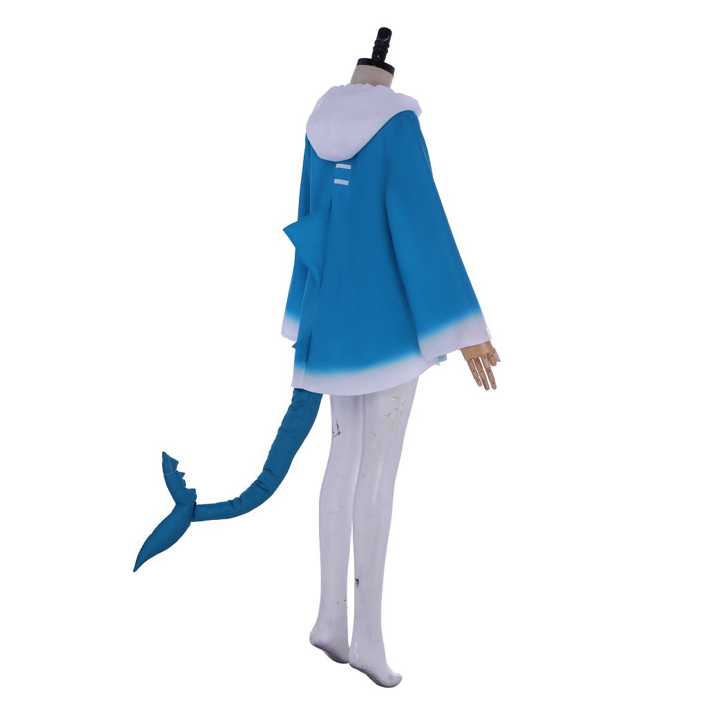 Hololive VTuber Gawr Gura Shark Hoodie Cosplay Costume - Coscosmos