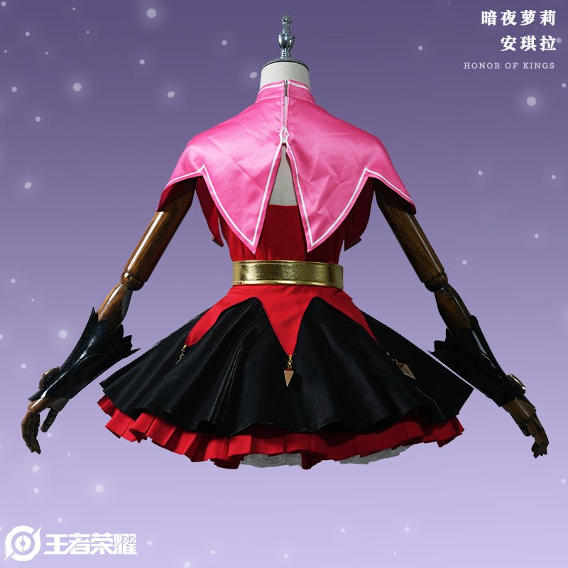 Honor of Kings Angela Night Lolita Original Skin Cosplay Costume Full Set - Coscosmos