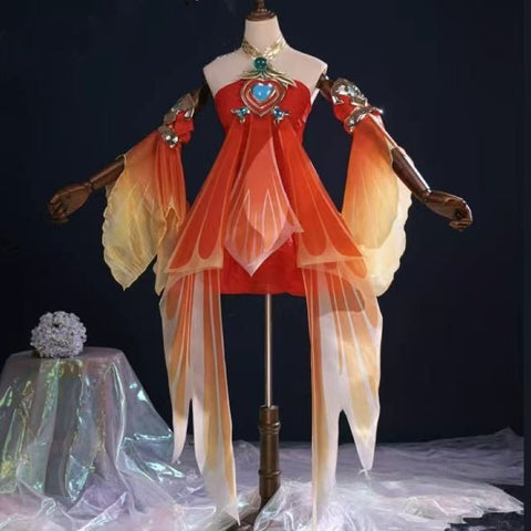 Honor of Kings Da Qiao Cosplay Costume Full Set - Official Calm Seas & Shining Light Cos Outfit - Coscosmos